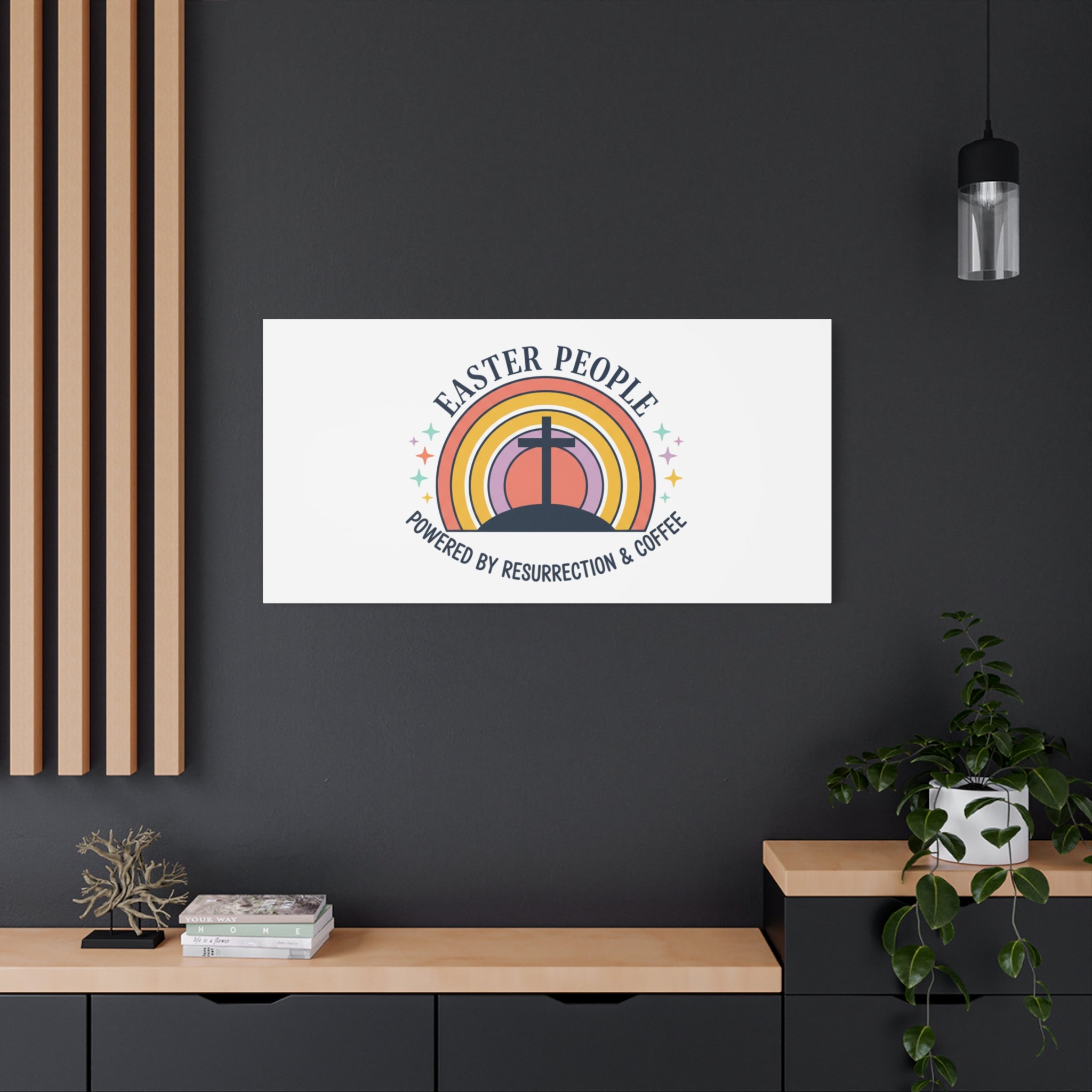 Easter People Canvas | Christian Easter, He Is Risen Resurrection Humor