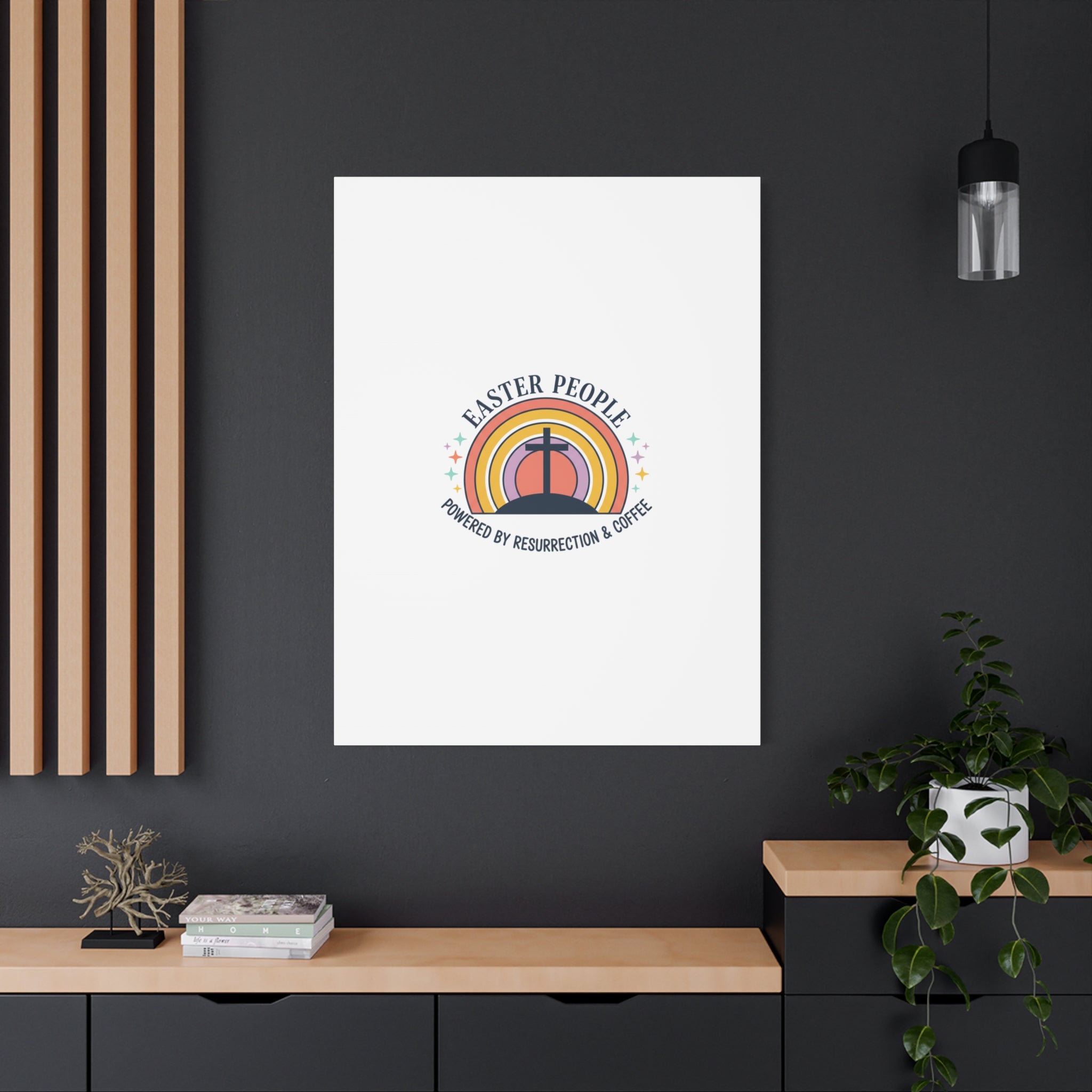 Easter People Canvas | Christian Easter, He Is Risen Resurrection Humor