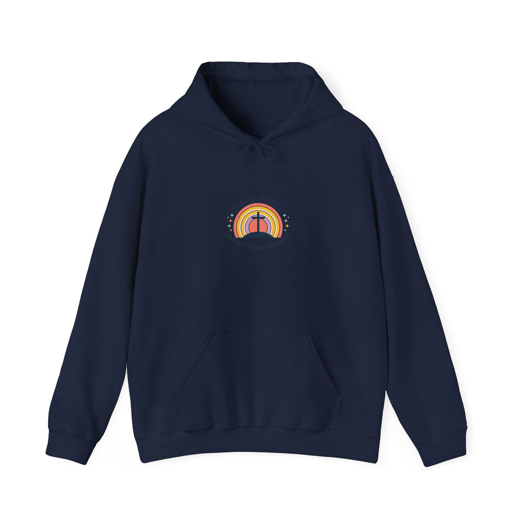 He Is Risen Sunrise Cross Hoodie | Christian Easter shirt, faith-based humor
