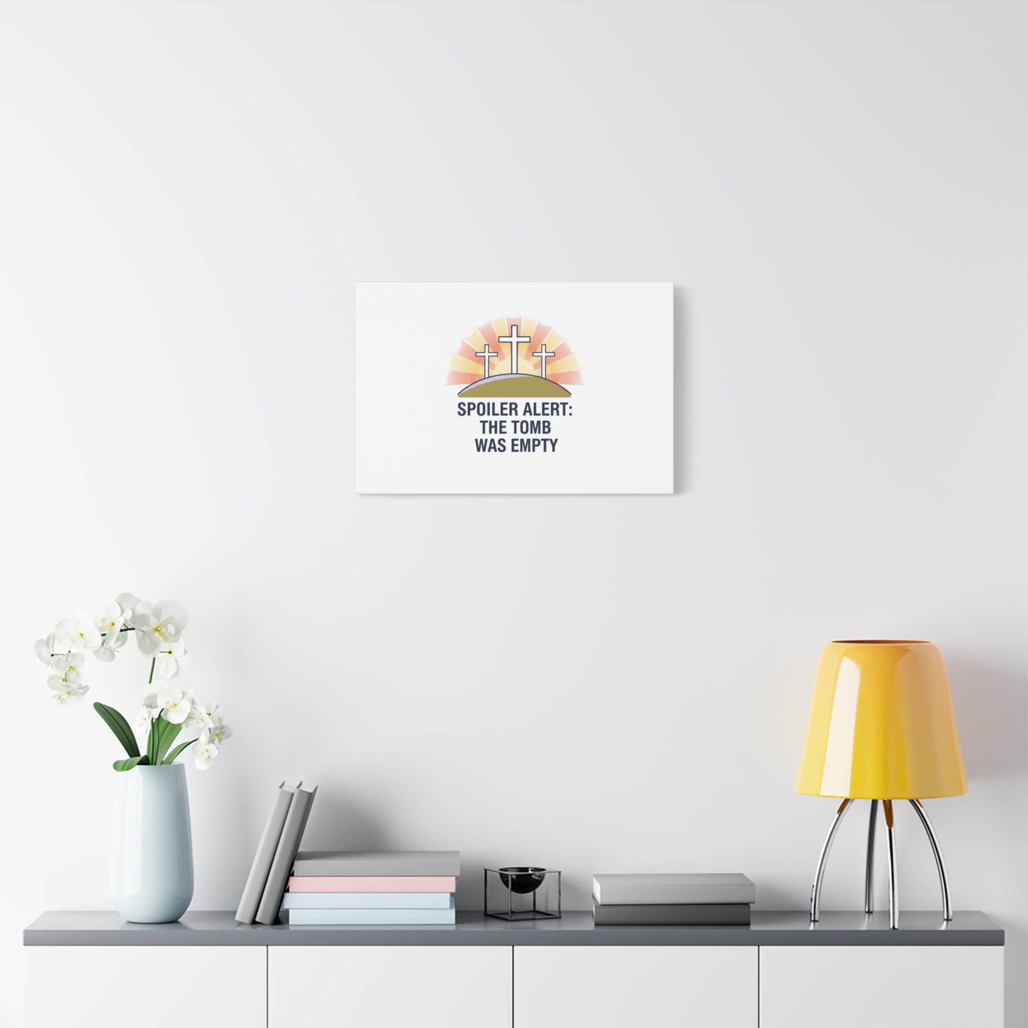 Spoiler Alert The Tomb Was Empty Canvas | Christian Easter Humor, He Is Risen