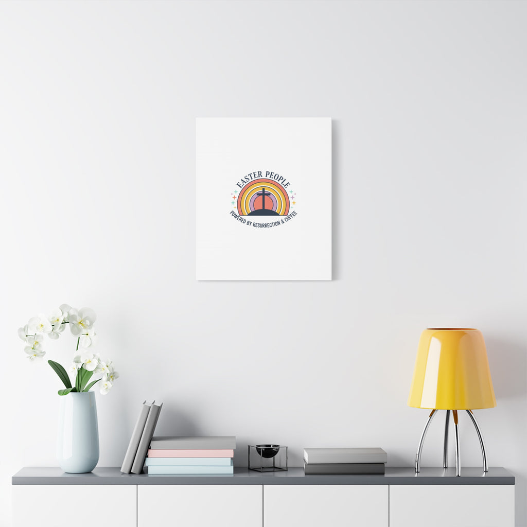 Easter People Canvas | Christian Easter, He Is Risen Resurrection Humor