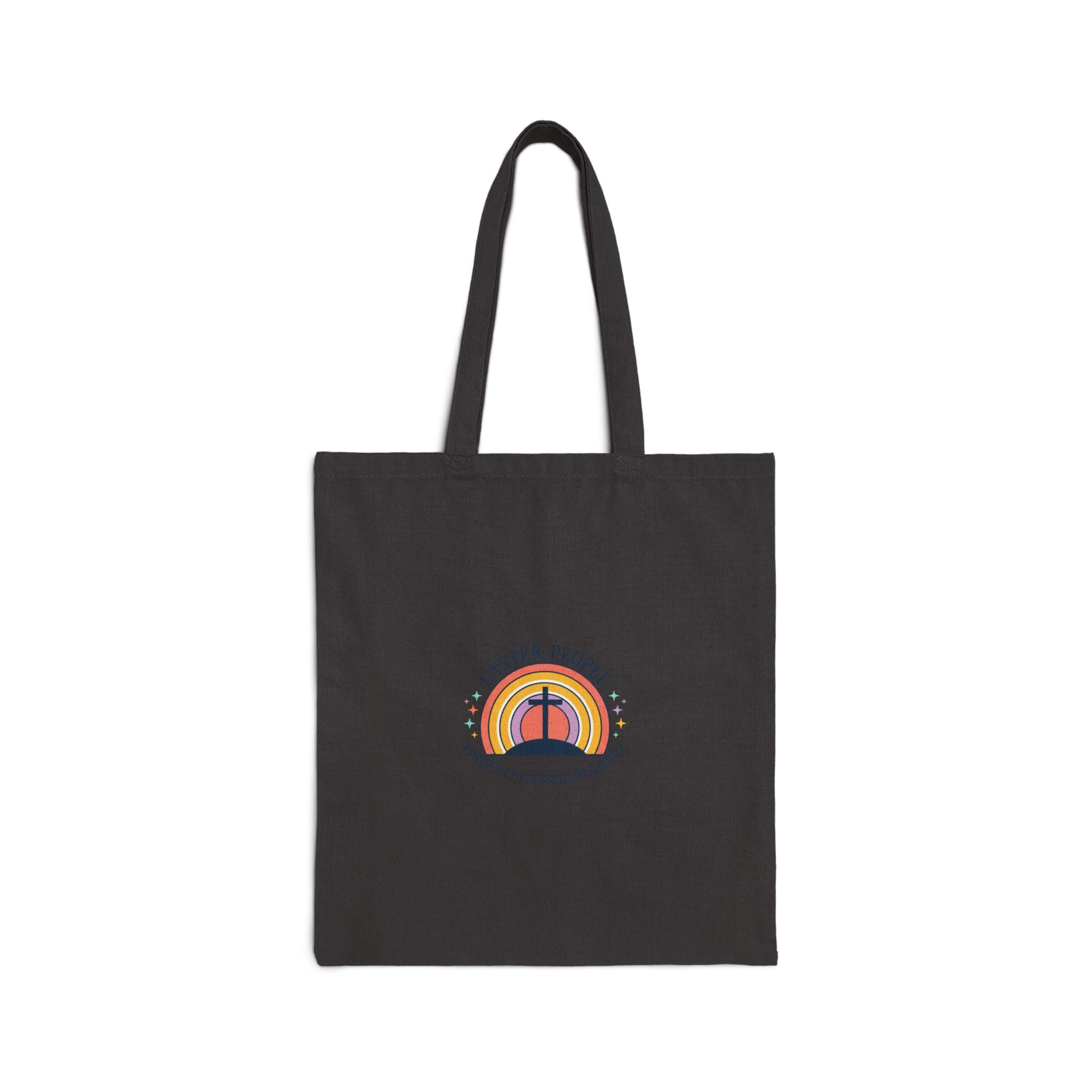 He Is Risen Rainbow Cross Tote | Christian Easter, Faith-Based Humor