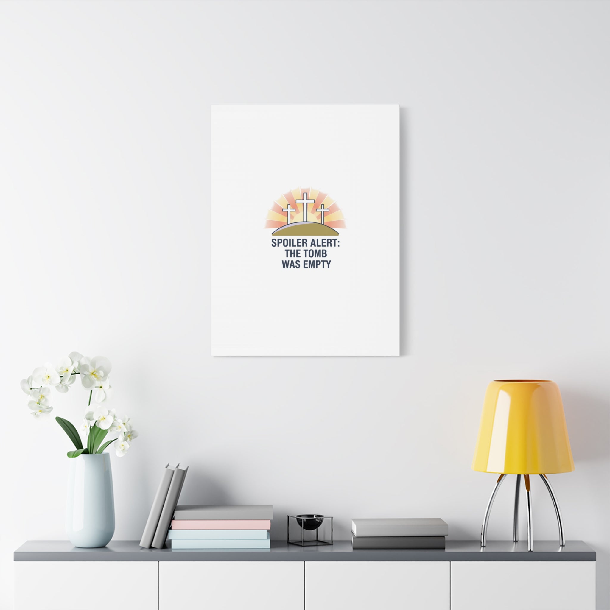 Spoiler Alert The Tomb Was Empty Canvas | Christian Easter Humor, He Is Risen