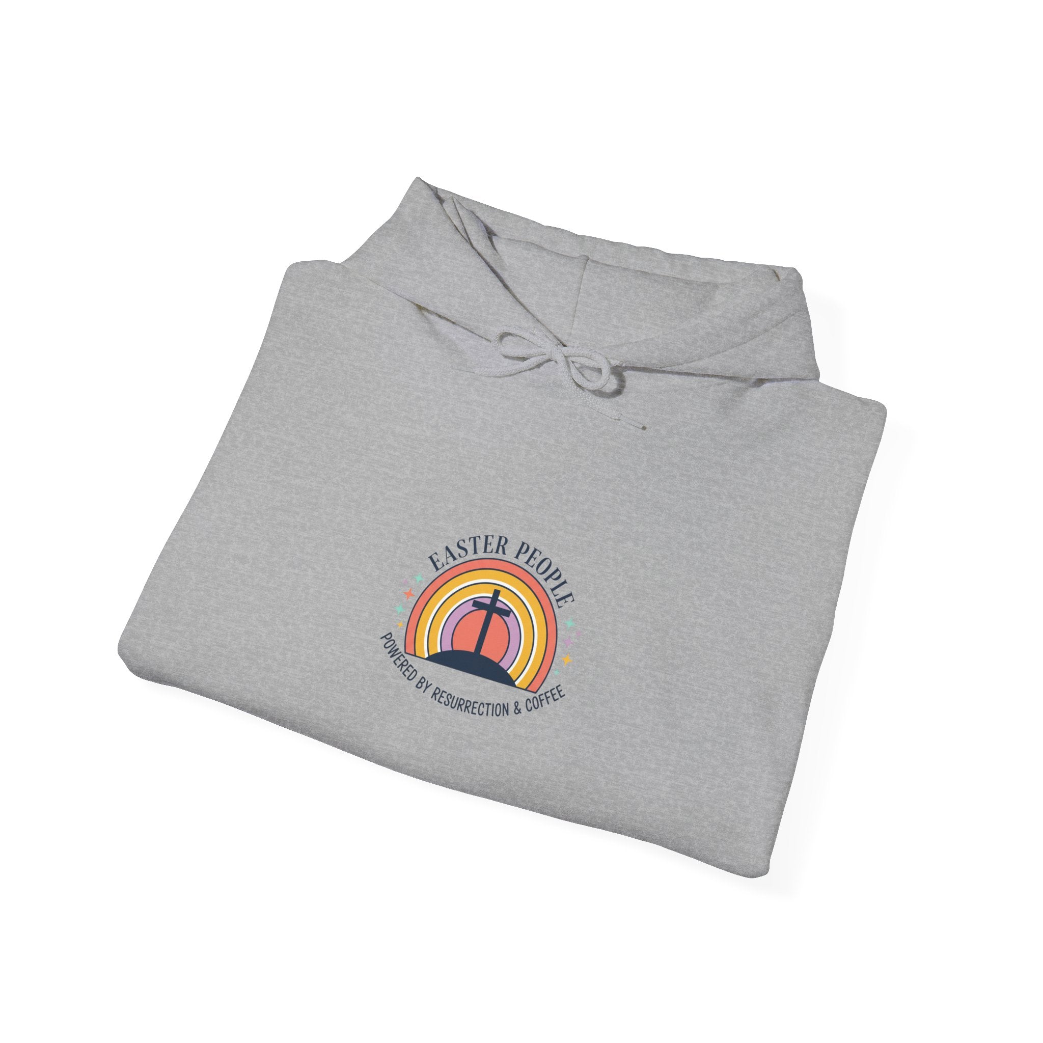 He Is Risen Sunrise Cross Hoodie | Christian Easter shirt, faith-based humor