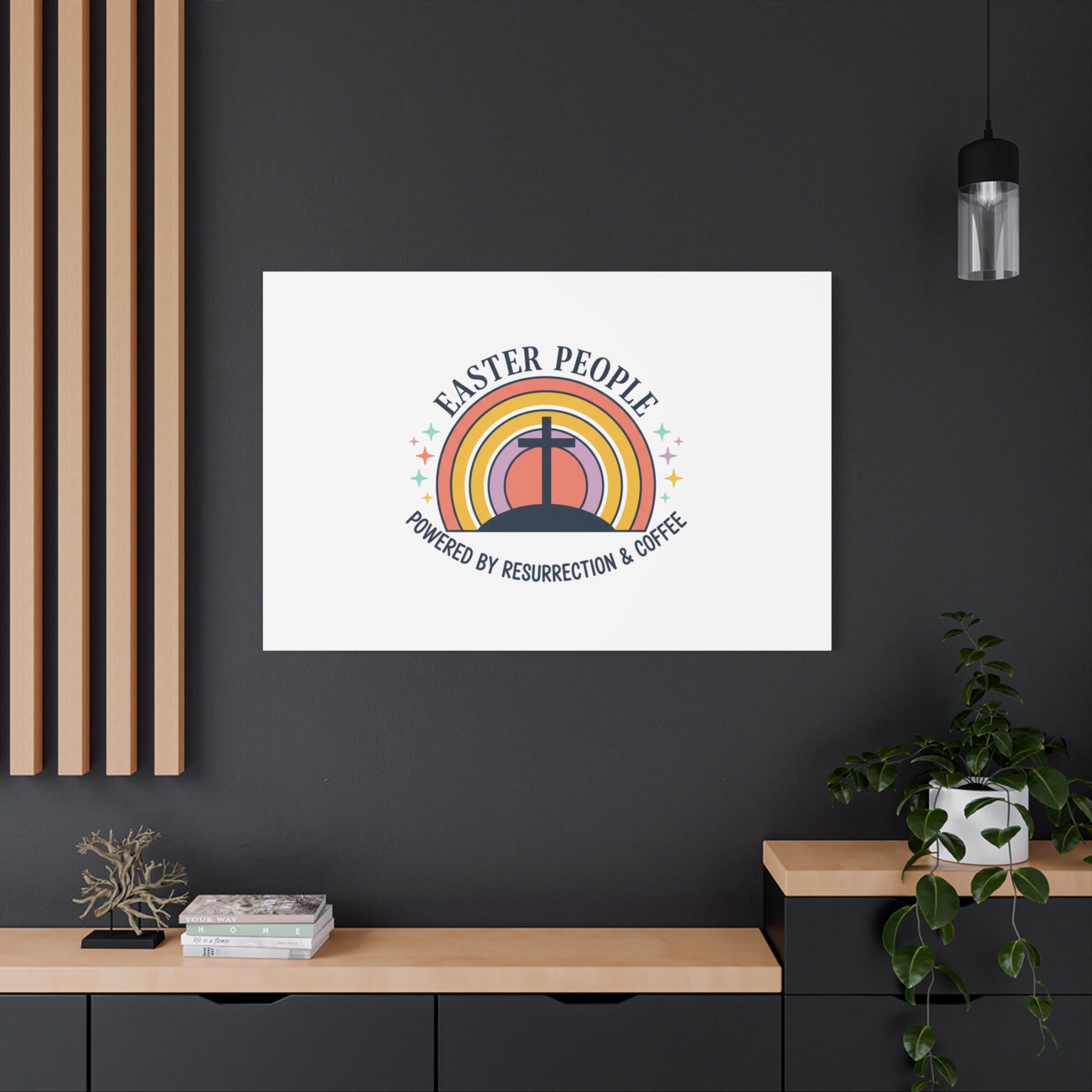 Easter People Canvas | Christian Easter, He Is Risen Resurrection Humor