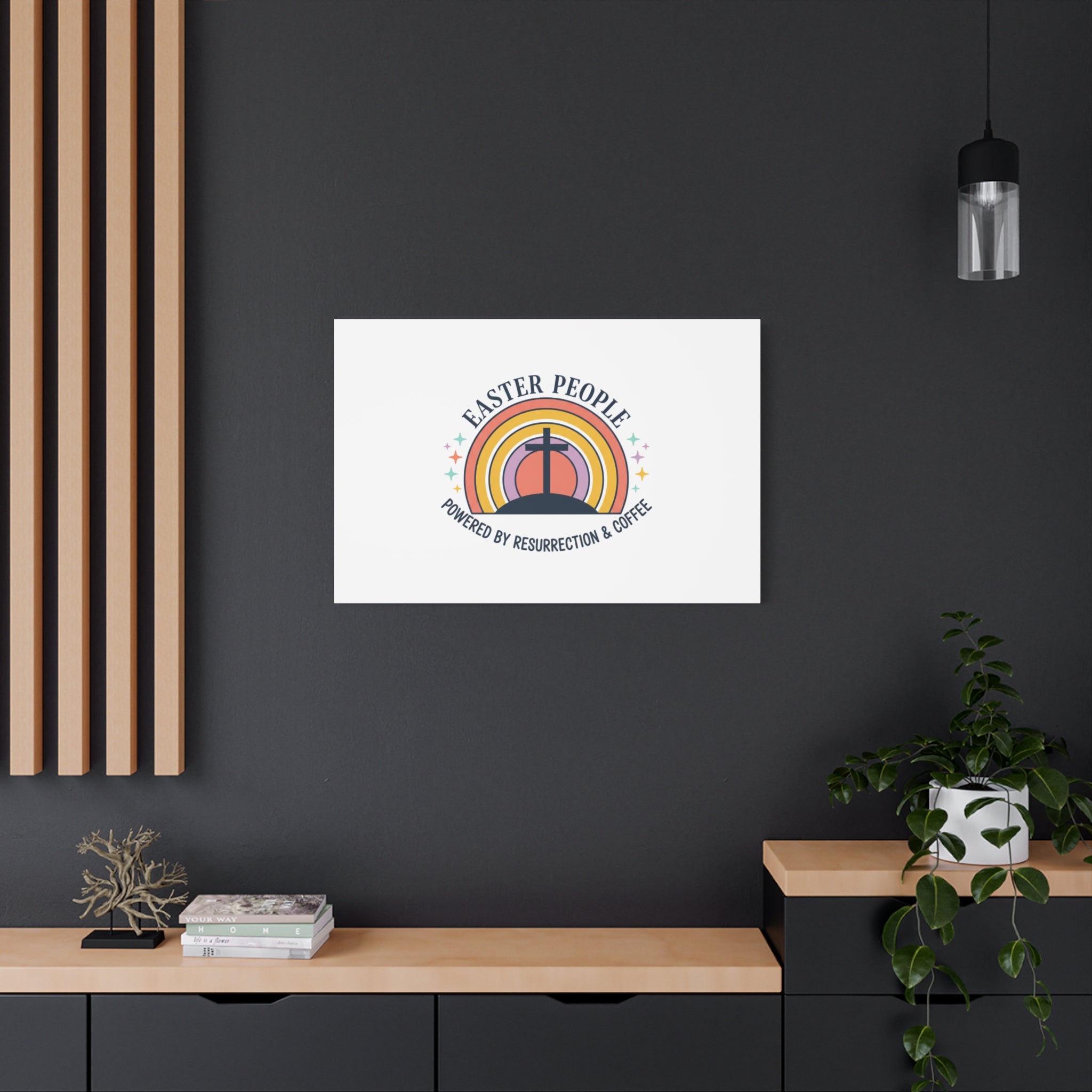 Easter People Canvas | Christian Easter, He Is Risen Resurrection Humor