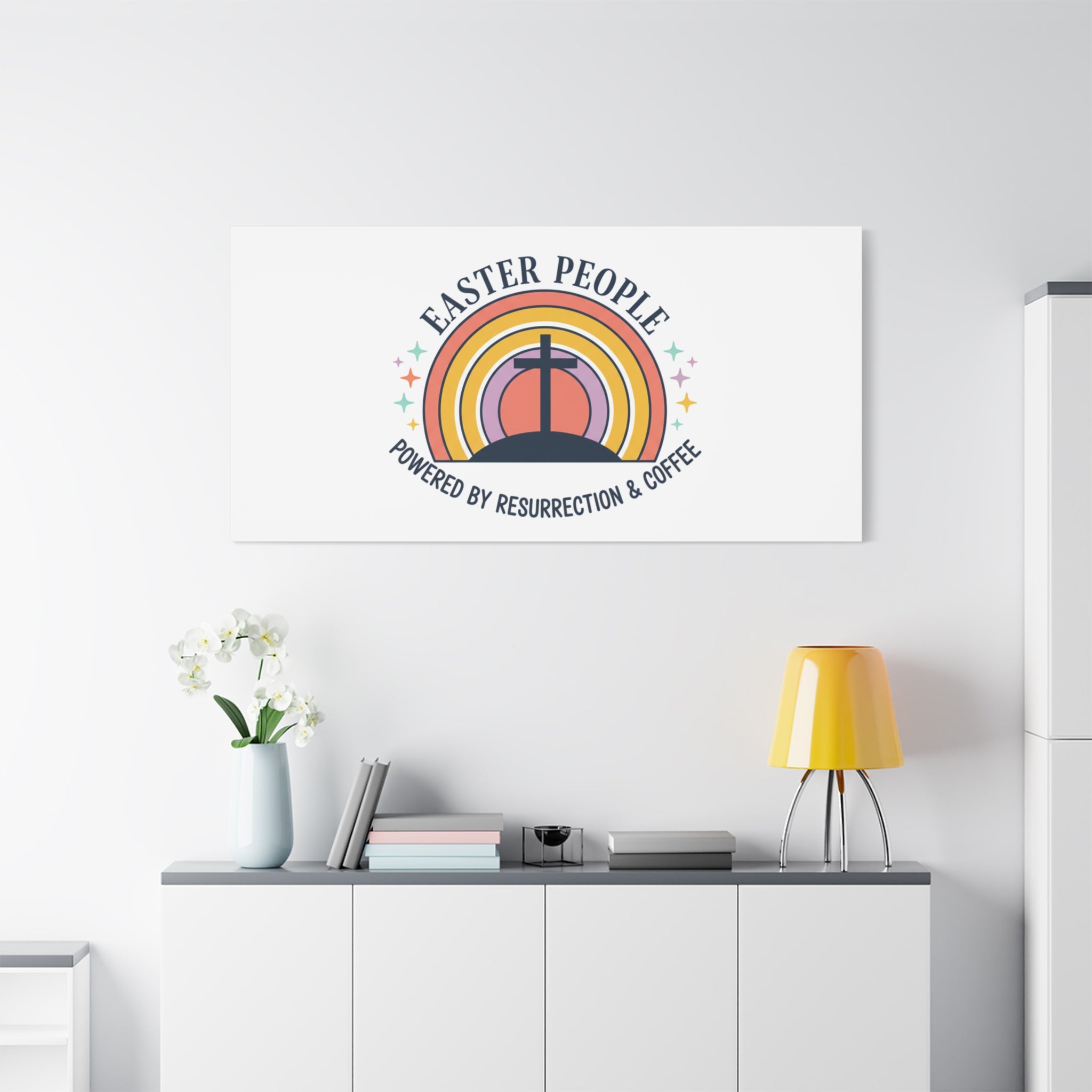 Easter People Canvas | Christian Easter, He Is Risen Resurrection Humor