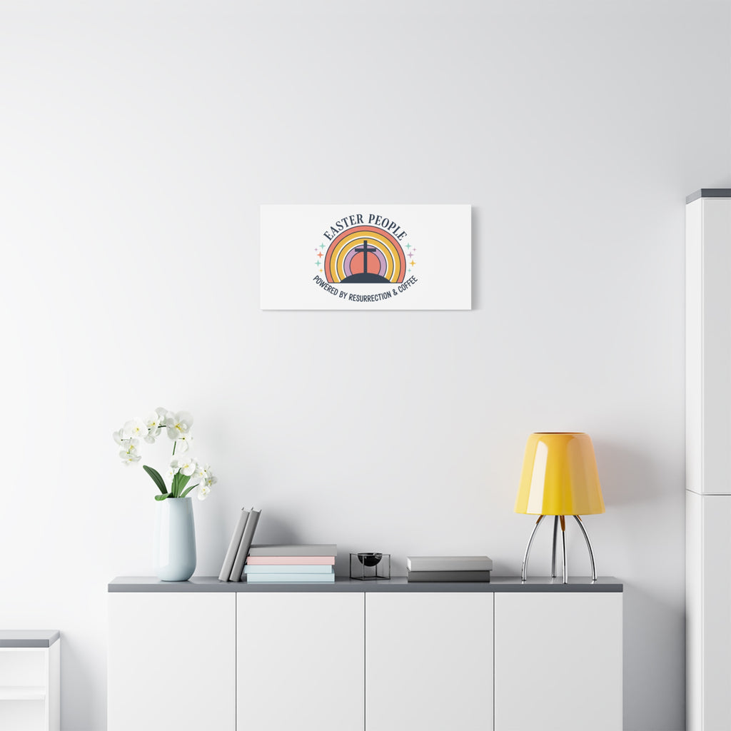 Easter People Canvas | Christian Easter, He Is Risen Resurrection Humor
