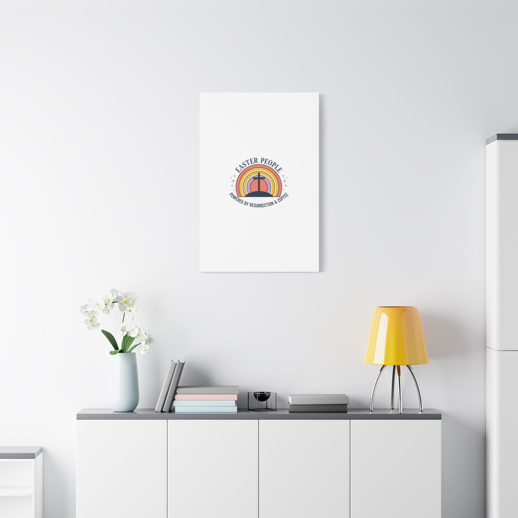 Easter People Canvas | Christian Easter, He Is Risen Resurrection Humor
