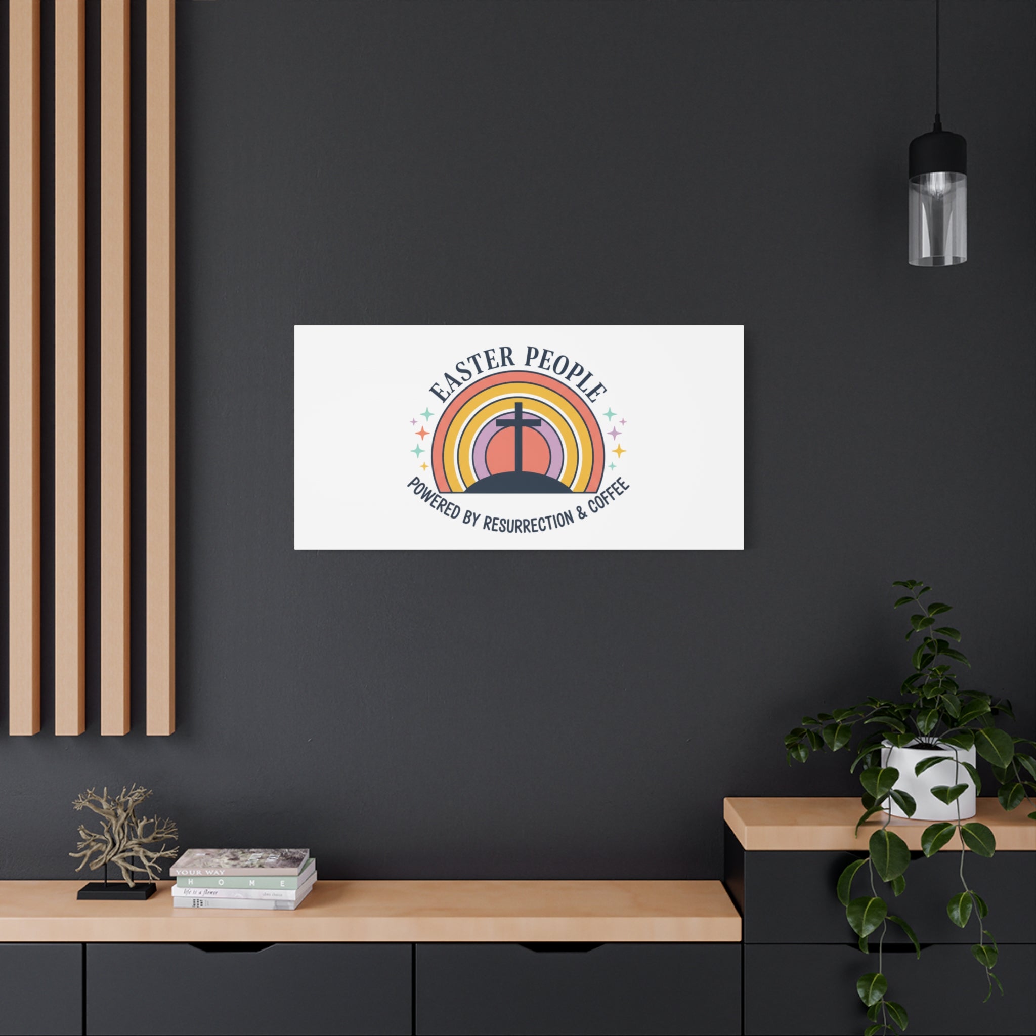 Easter People Canvas | Christian Easter, He Is Risen Resurrection Humor