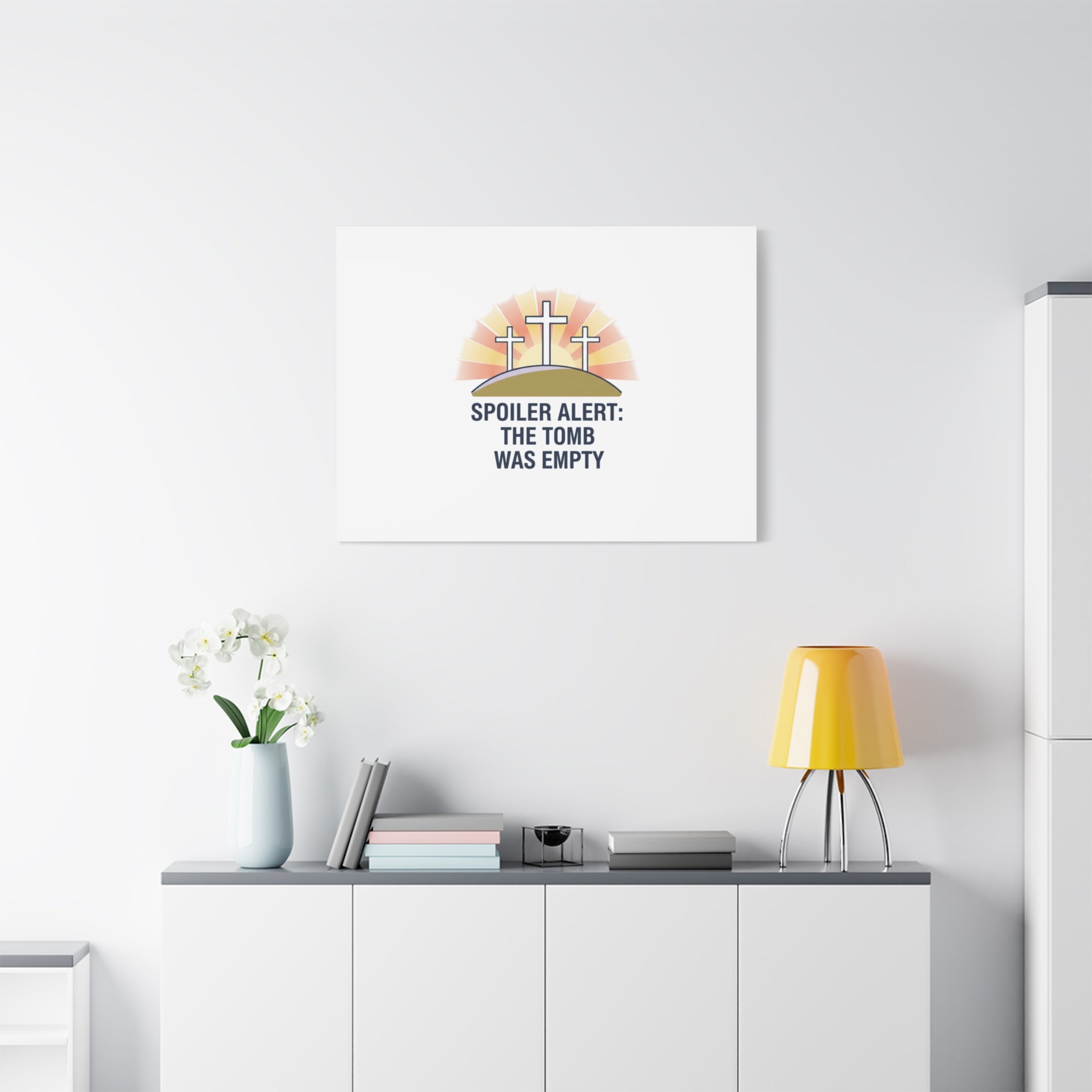 Spoiler Alert The Tomb Was Empty Canvas | Christian Easter Humor, He Is Risen