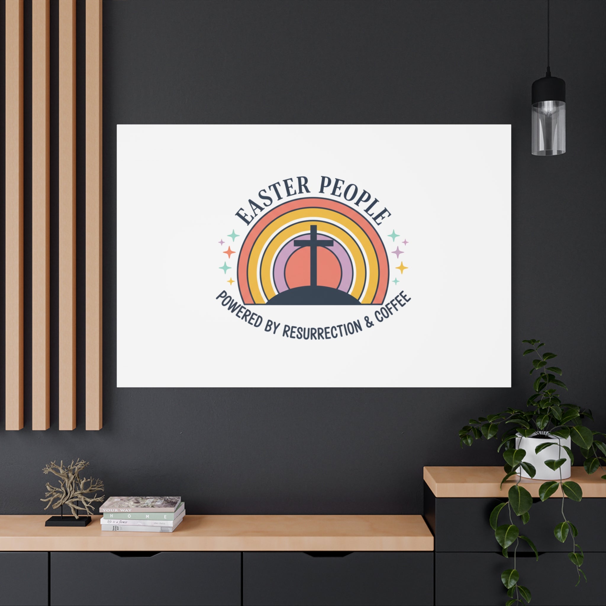 Easter People Canvas | Christian Easter, He Is Risen Resurrection Humor