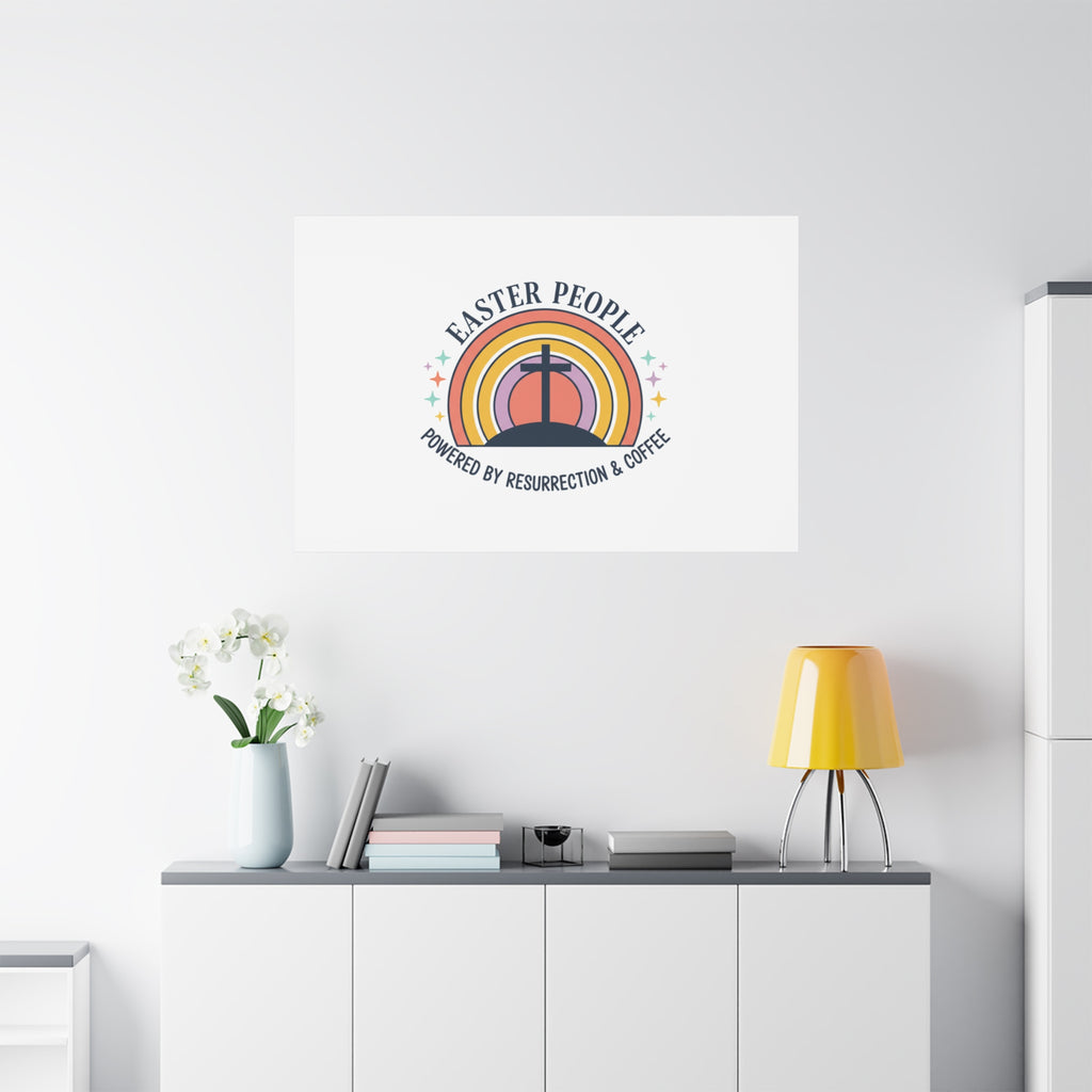 Easter People Canvas | Christian Easter, He Is Risen Resurrection Humor