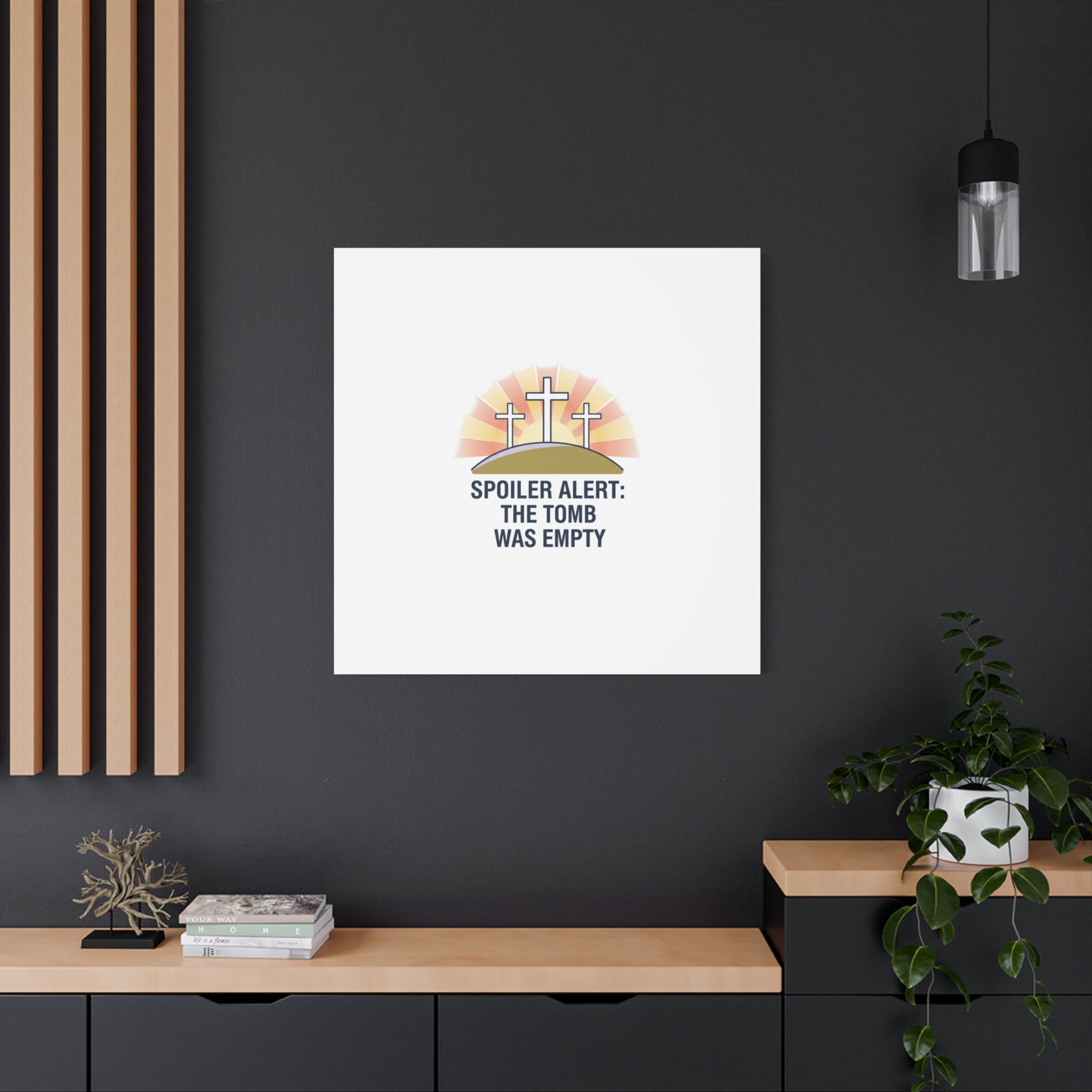 Spoiler Alert The Tomb Was Empty Canvas | Christian Easter Humor, He Is Risen