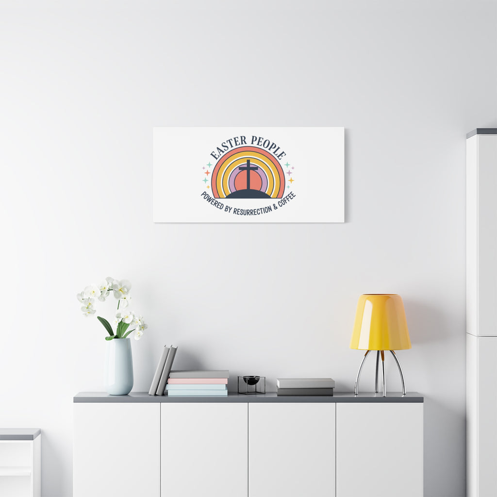 Easter People Canvas | Christian Easter, He Is Risen Resurrection Humor