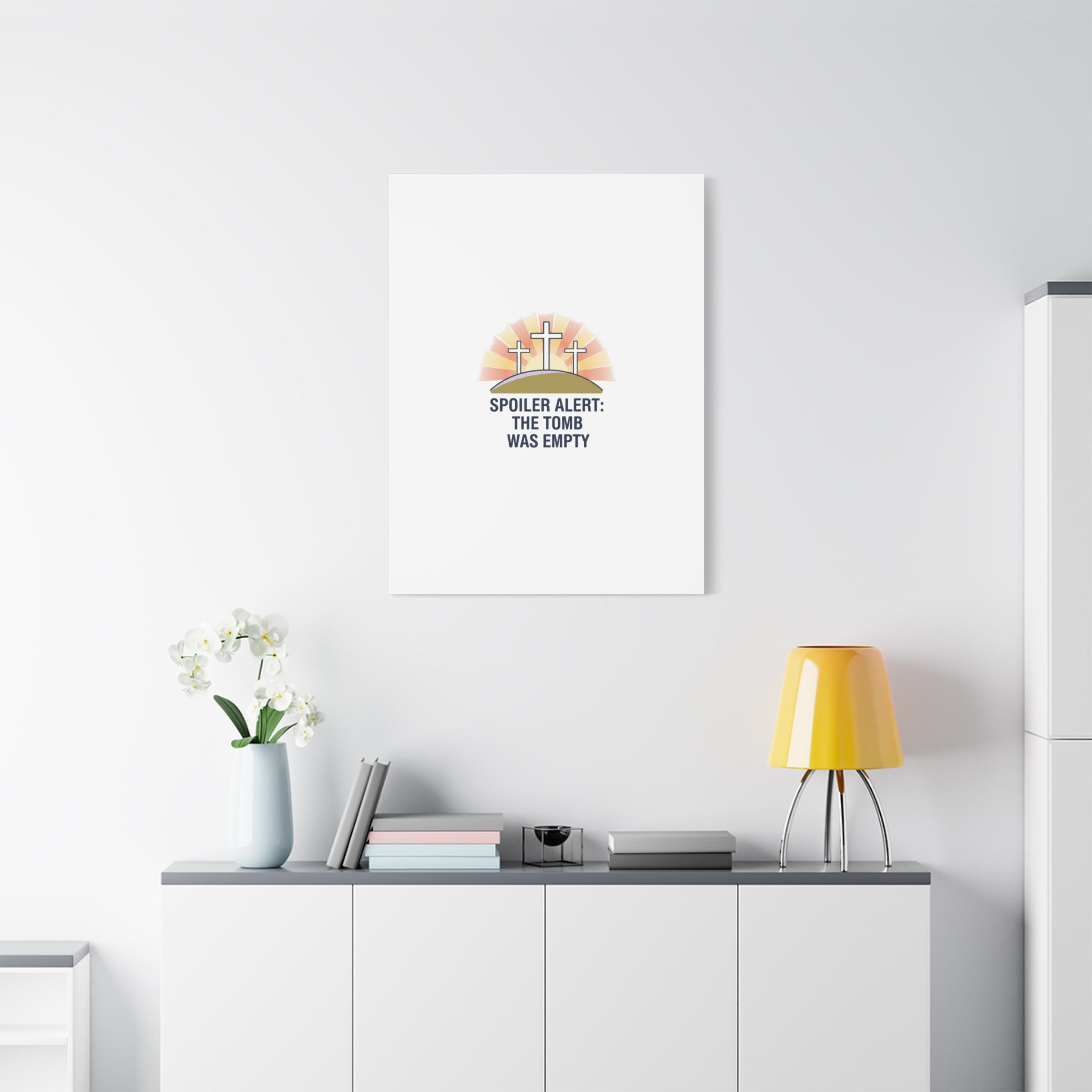 Spoiler Alert The Tomb Was Empty Canvas | Christian Easter Humor, He Is Risen