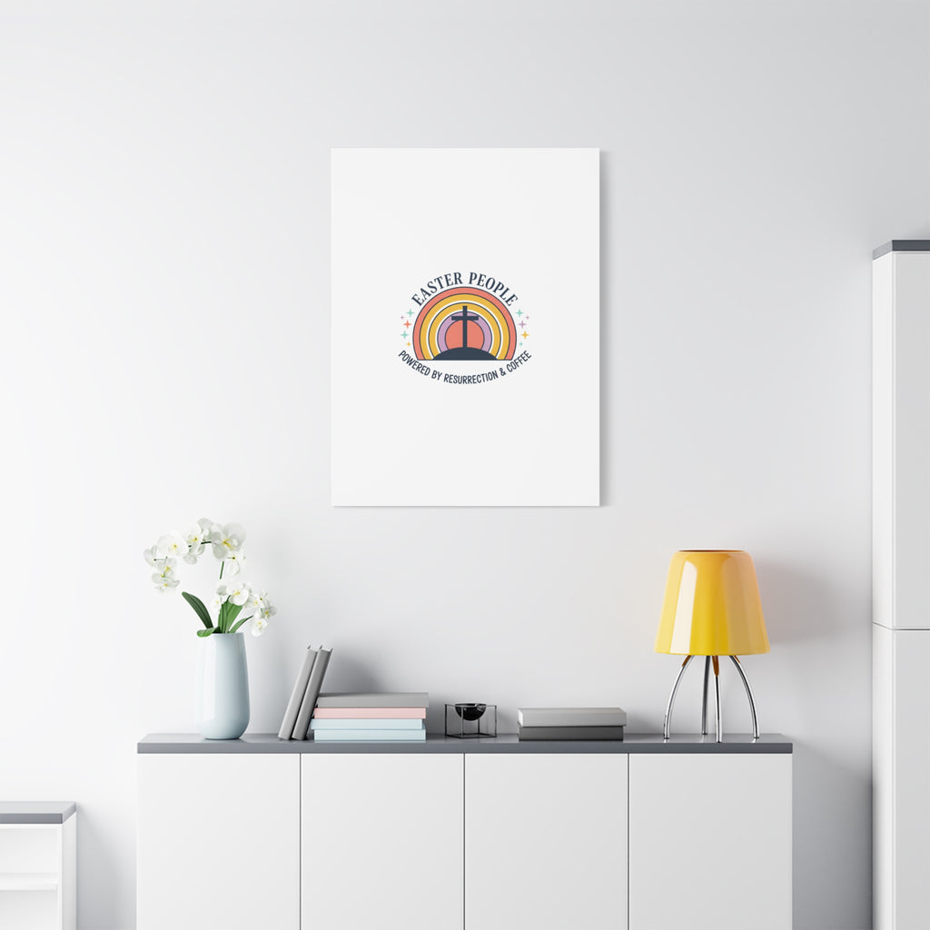Easter People Canvas | Christian Easter, He Is Risen Resurrection Humor