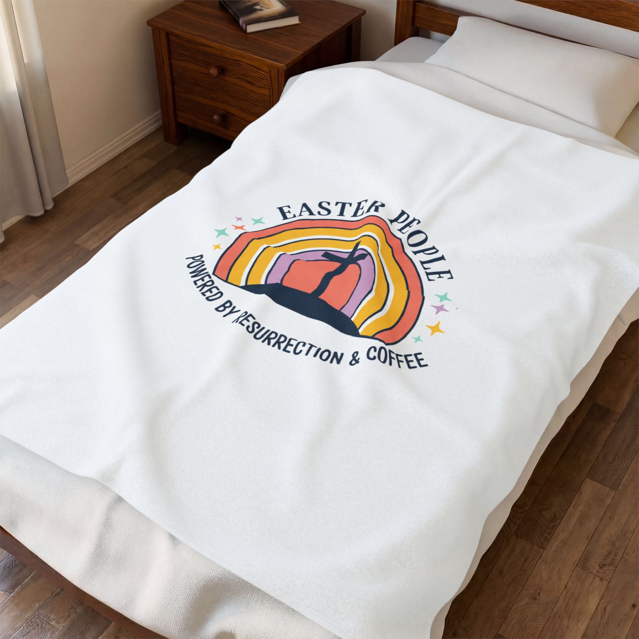 Easter People Velveteen Blanket | Christian Easter, He Is Risen, Faith-Based Humor