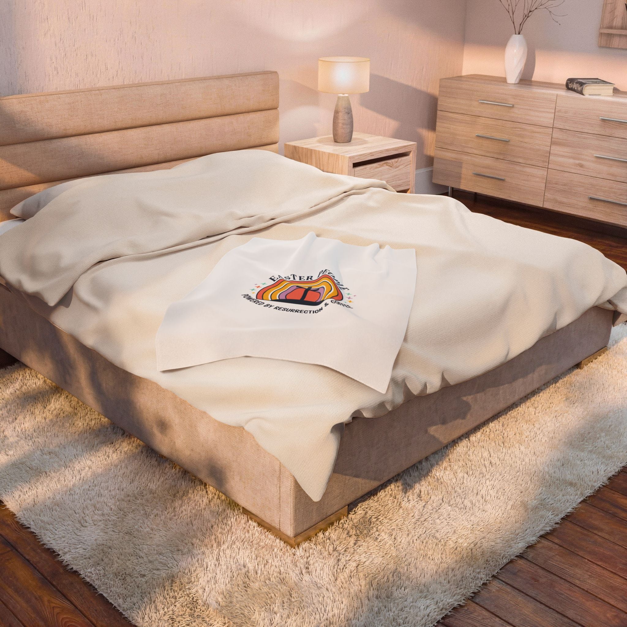 Easter People Velveteen Blanket | Christian Easter, He Is Risen, Faith-Based Humor