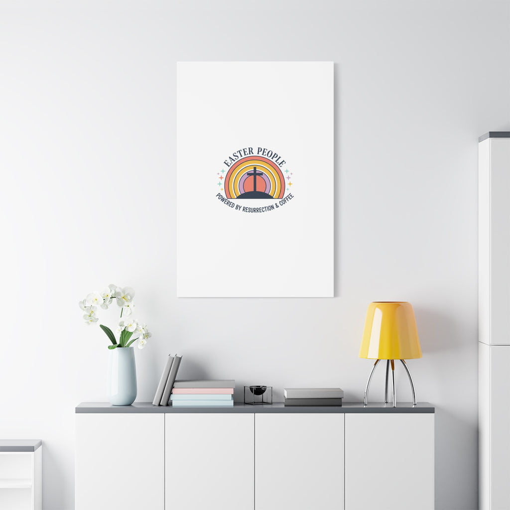 Easter People Canvas | Christian Easter, He Is Risen Resurrection Humor