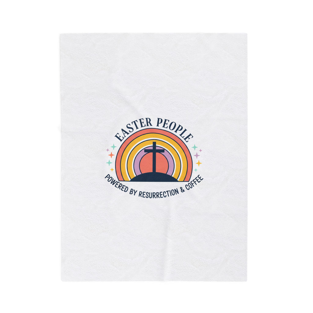 Easter People Velveteen Blanket | Christian Easter, He Is Risen, Faith-Based Humor