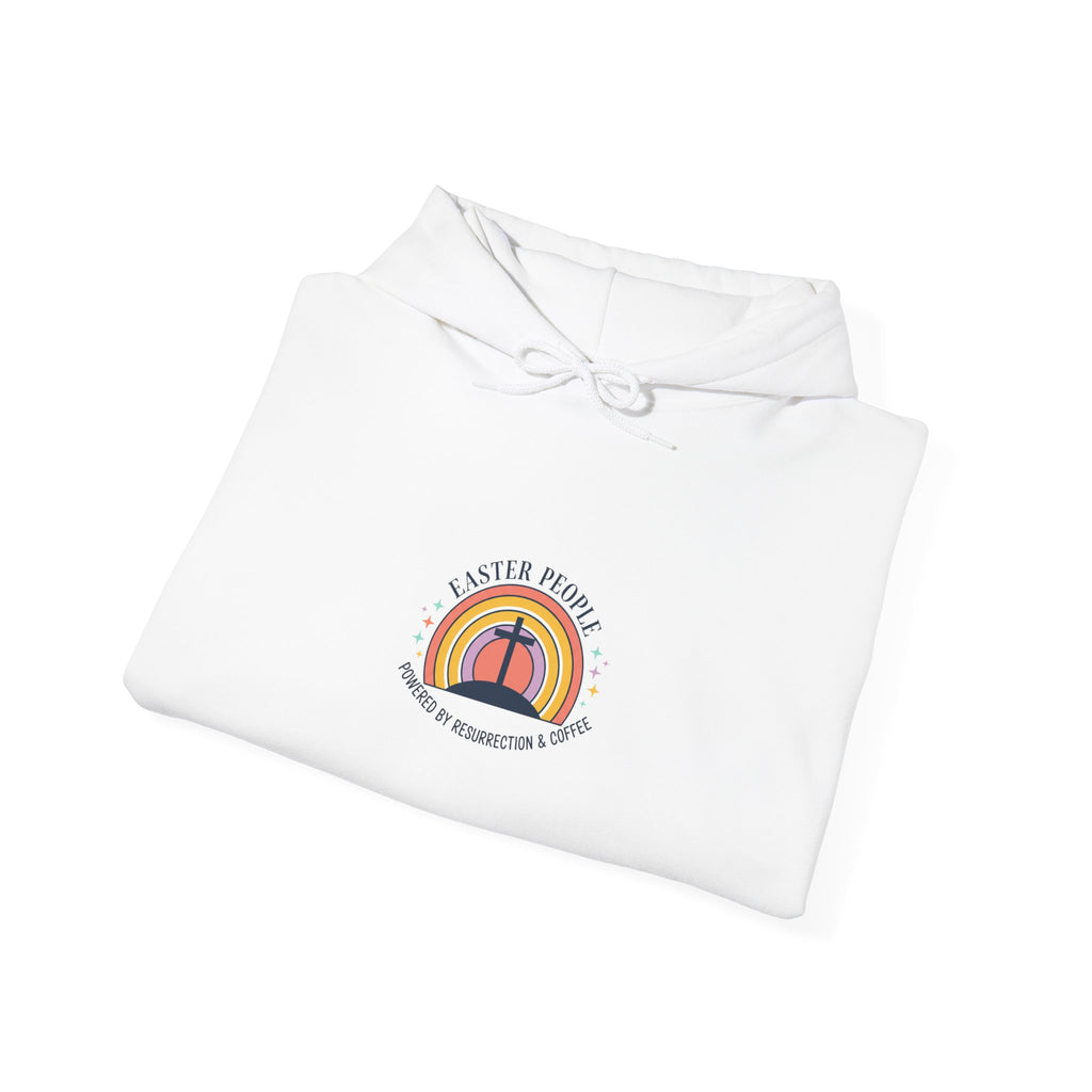 He Is Risen Sunrise Cross Hoodie | Christian Easter shirt, faith-based humor