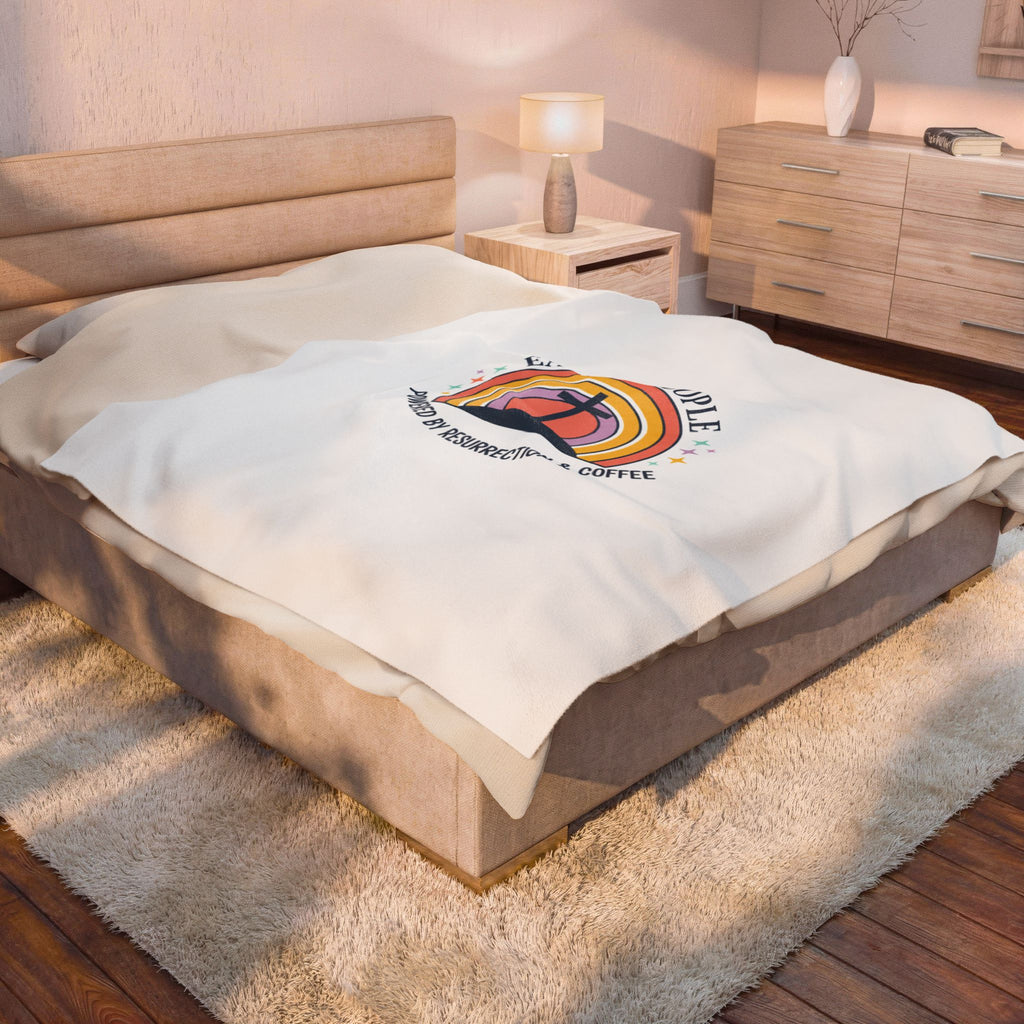 Easter People Velveteen Blanket | Christian Easter, He Is Risen, Faith-Based Humor