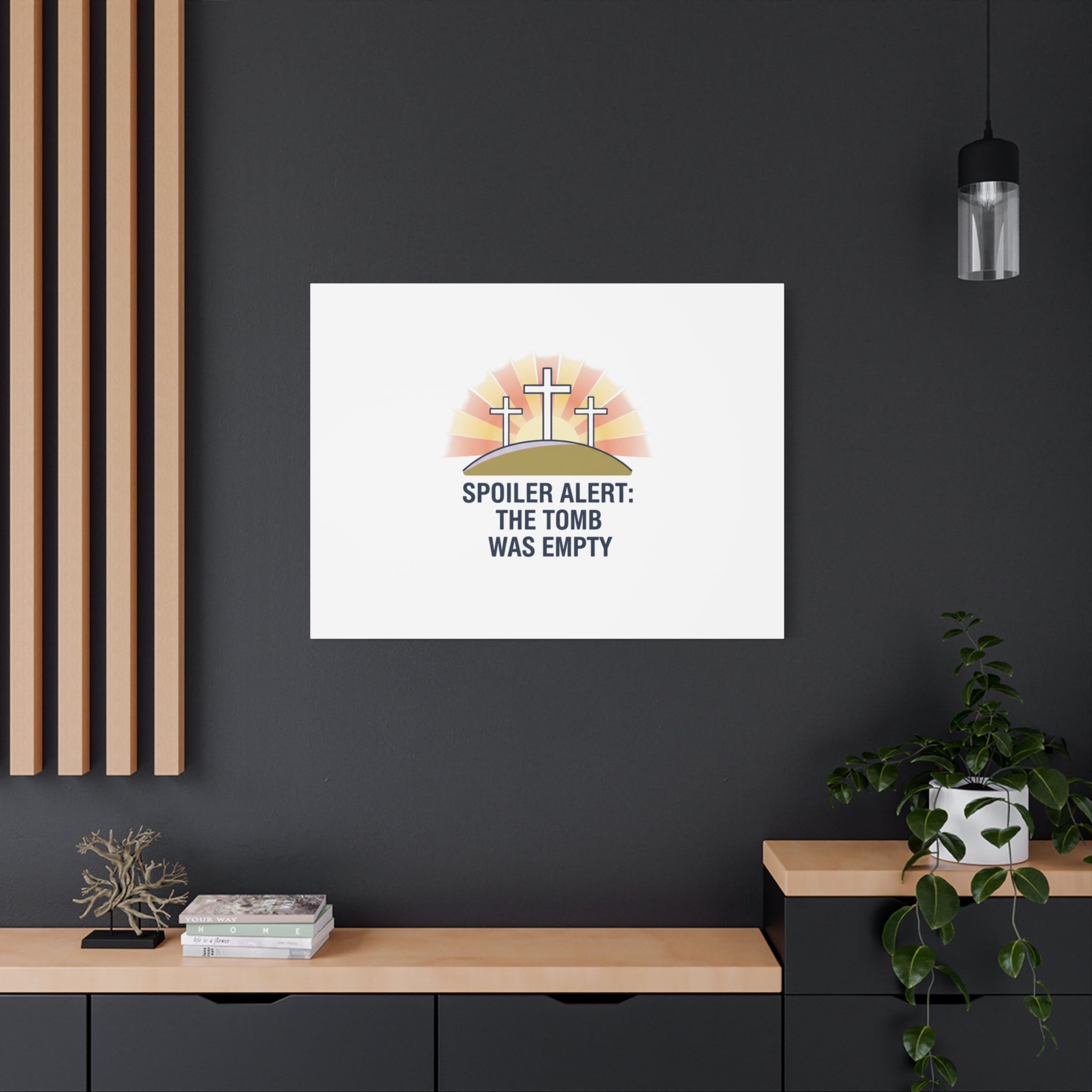 Spoiler Alert The Tomb Was Empty Canvas | Christian Easter Humor, He Is Risen