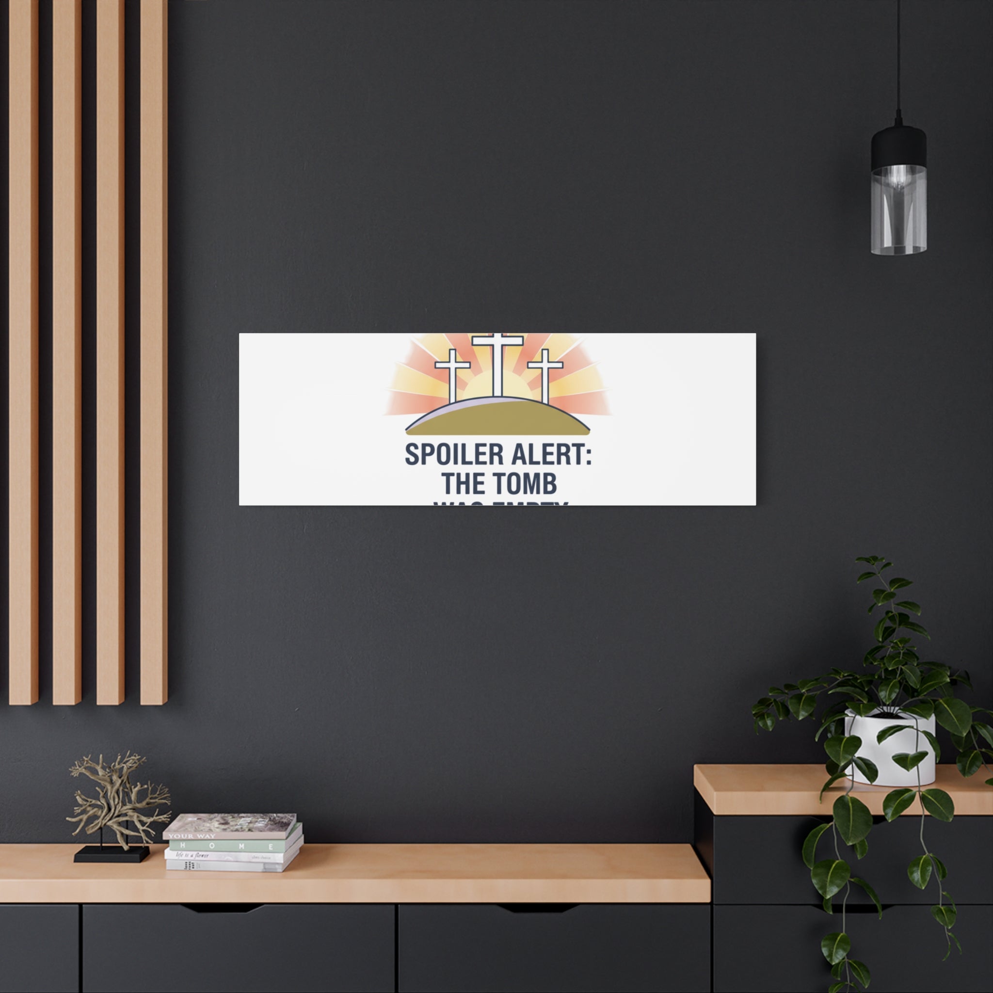 Spoiler Alert The Tomb Was Empty Canvas | Christian Easter Humor, He Is Risen