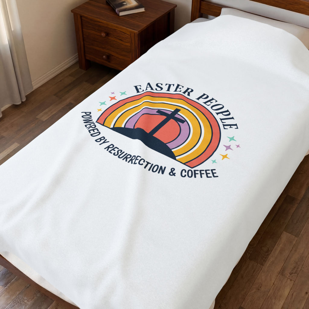 Easter People Velveteen Blanket | Christian Easter, He Is Risen, Faith-Based Humor