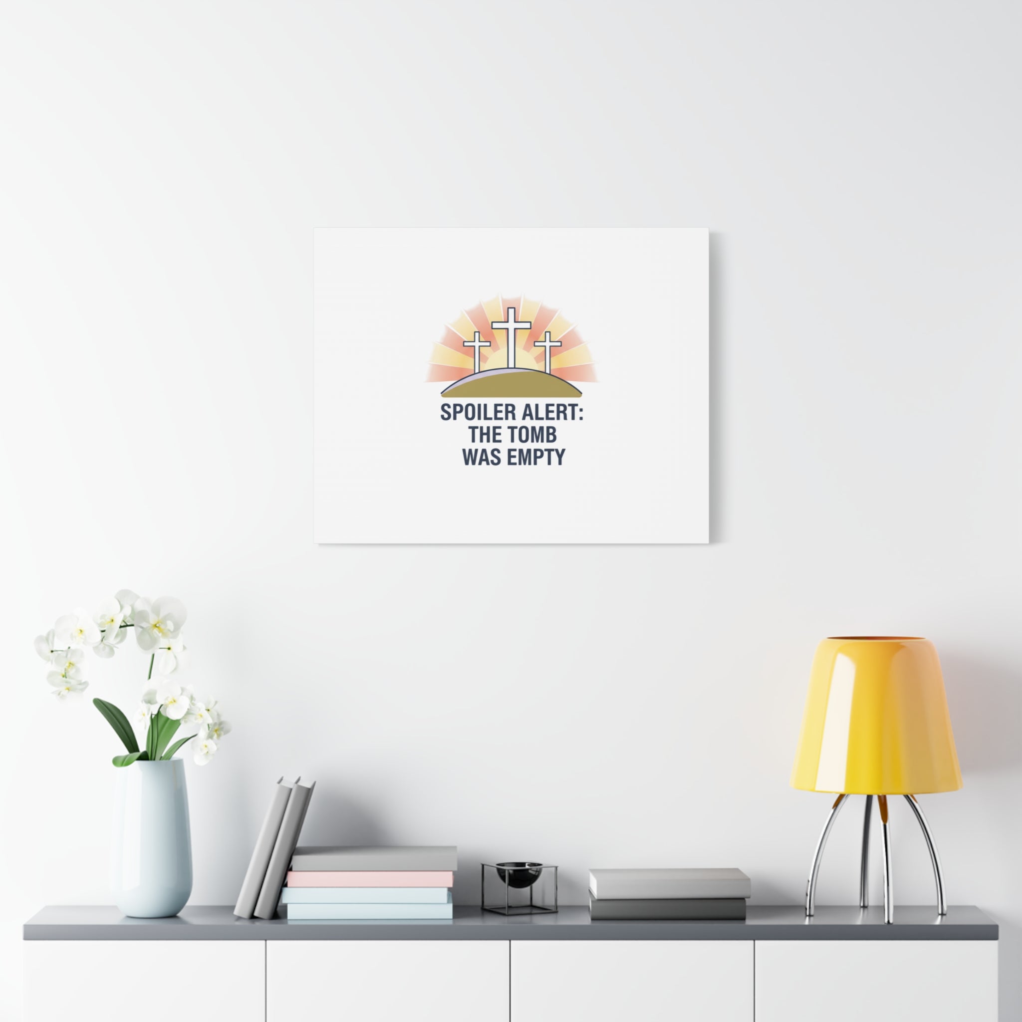 Spoiler Alert The Tomb Was Empty Canvas | Christian Easter Humor, He Is Risen
