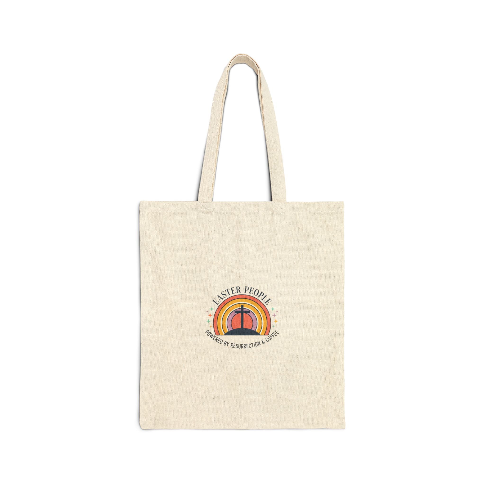He Is Risen Rainbow Cross Tote | Christian Easter, Faith-Based Humor