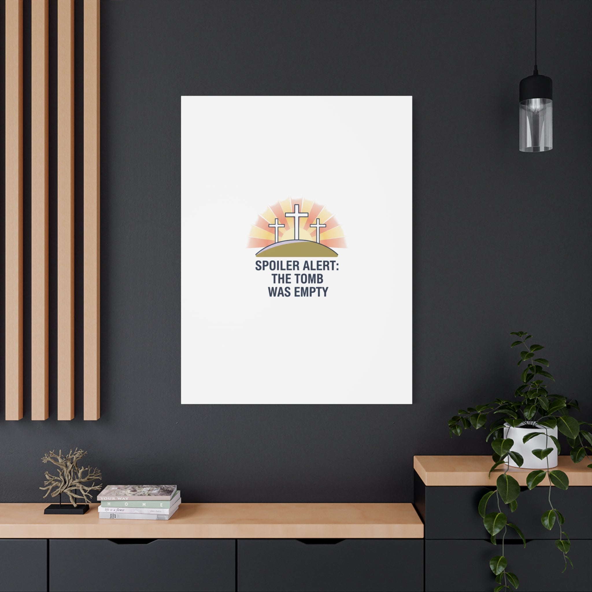 Spoiler Alert The Tomb Was Empty Canvas | Christian Easter Humor, He Is Risen