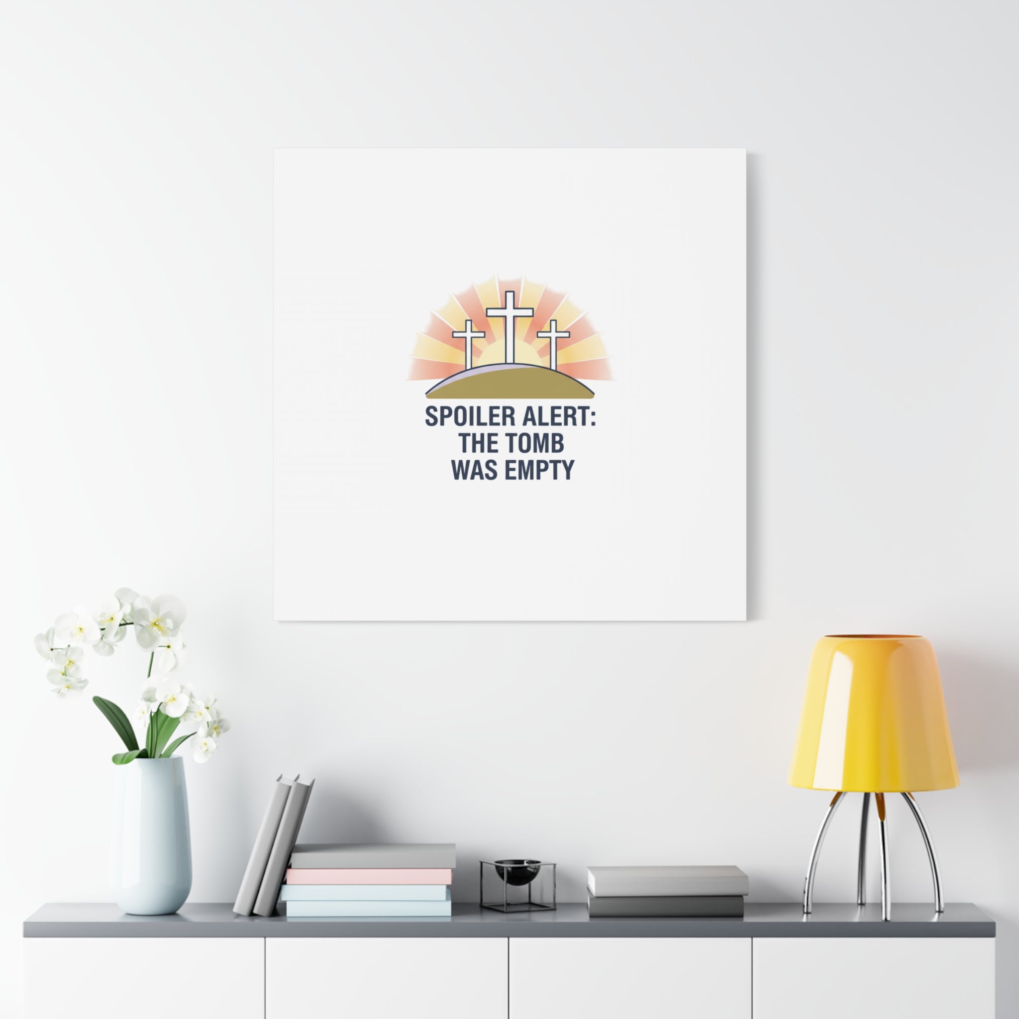 Spoiler Alert The Tomb Was Empty Canvas | Christian Easter Humor, He Is Risen