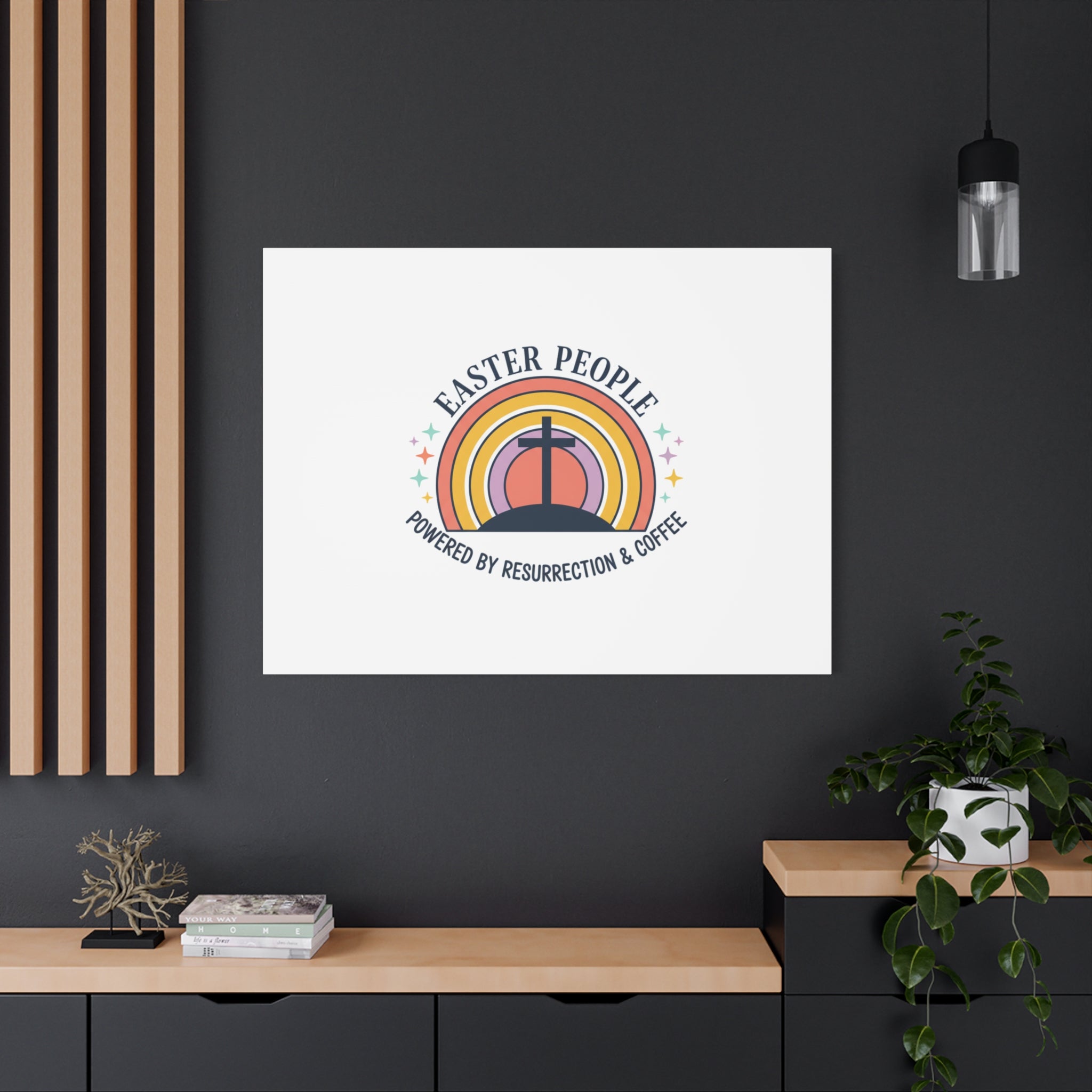 Easter People Canvas | Christian Easter, He Is Risen Resurrection Humor