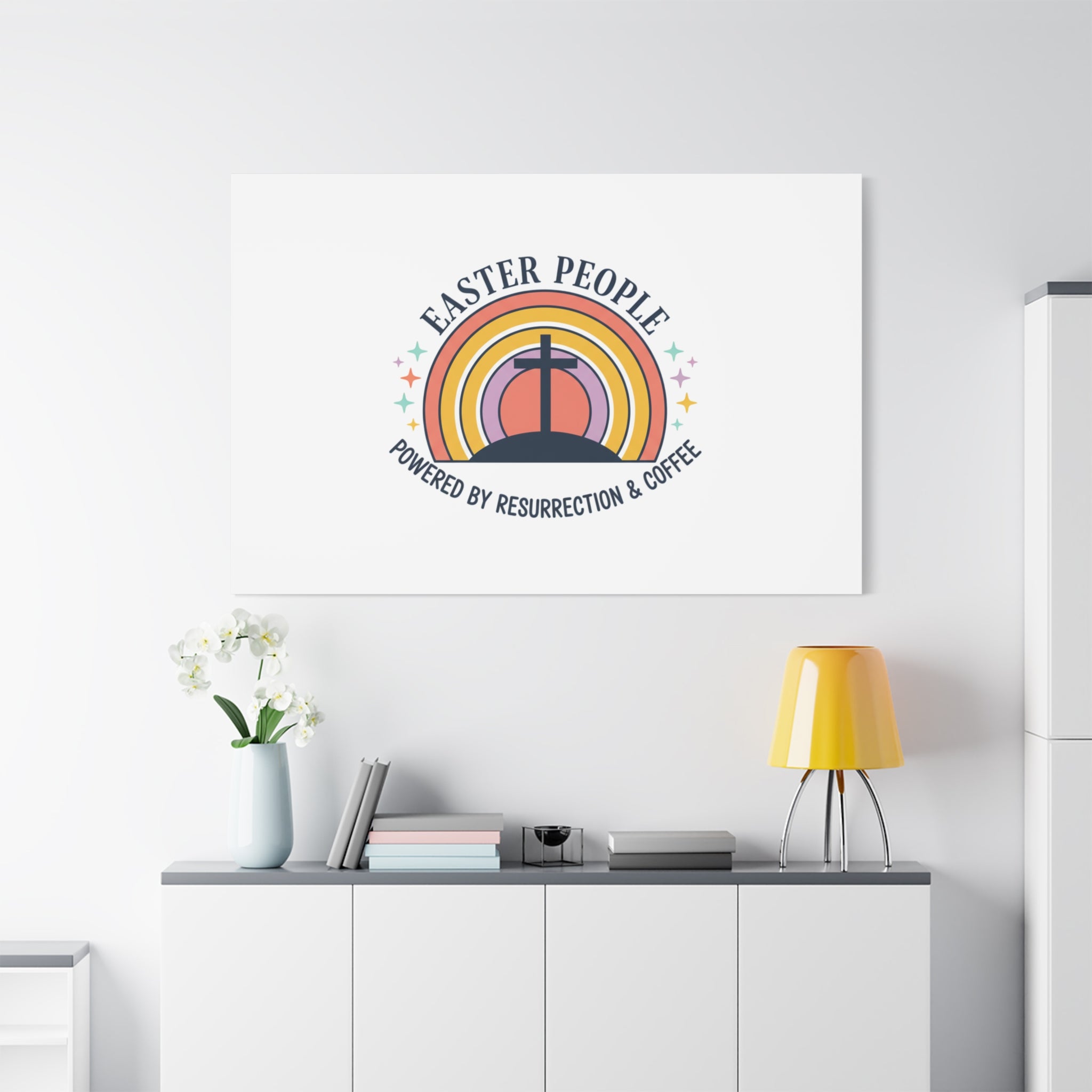 Easter People Canvas | Christian Easter, He Is Risen Resurrection Humor