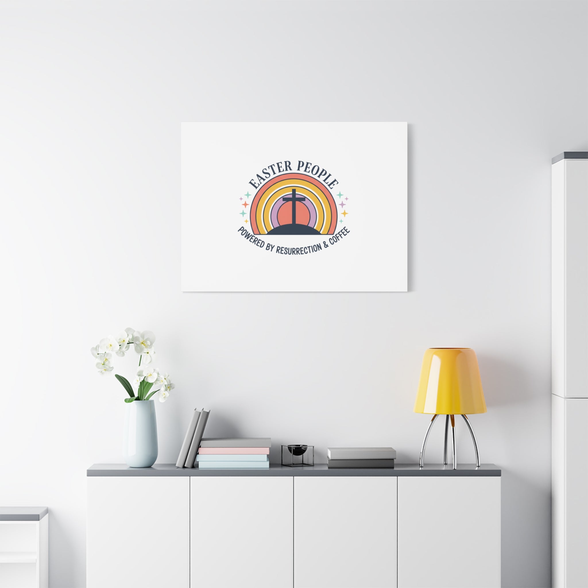 Easter People Canvas | Christian Easter, He Is Risen Resurrection Humor