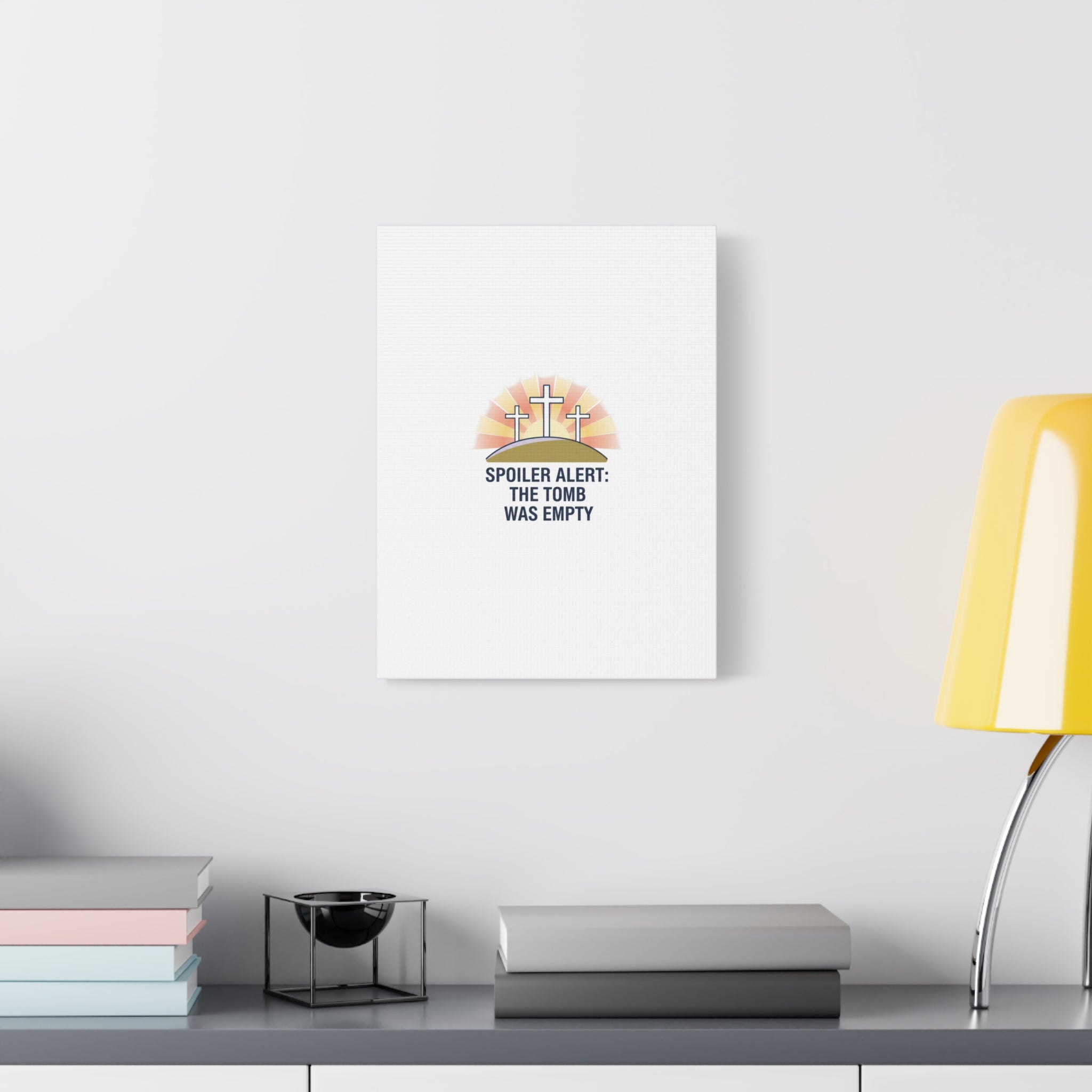 Spoiler Alert The Tomb Was Empty Canvas | Christian Easter Humor, He Is Risen