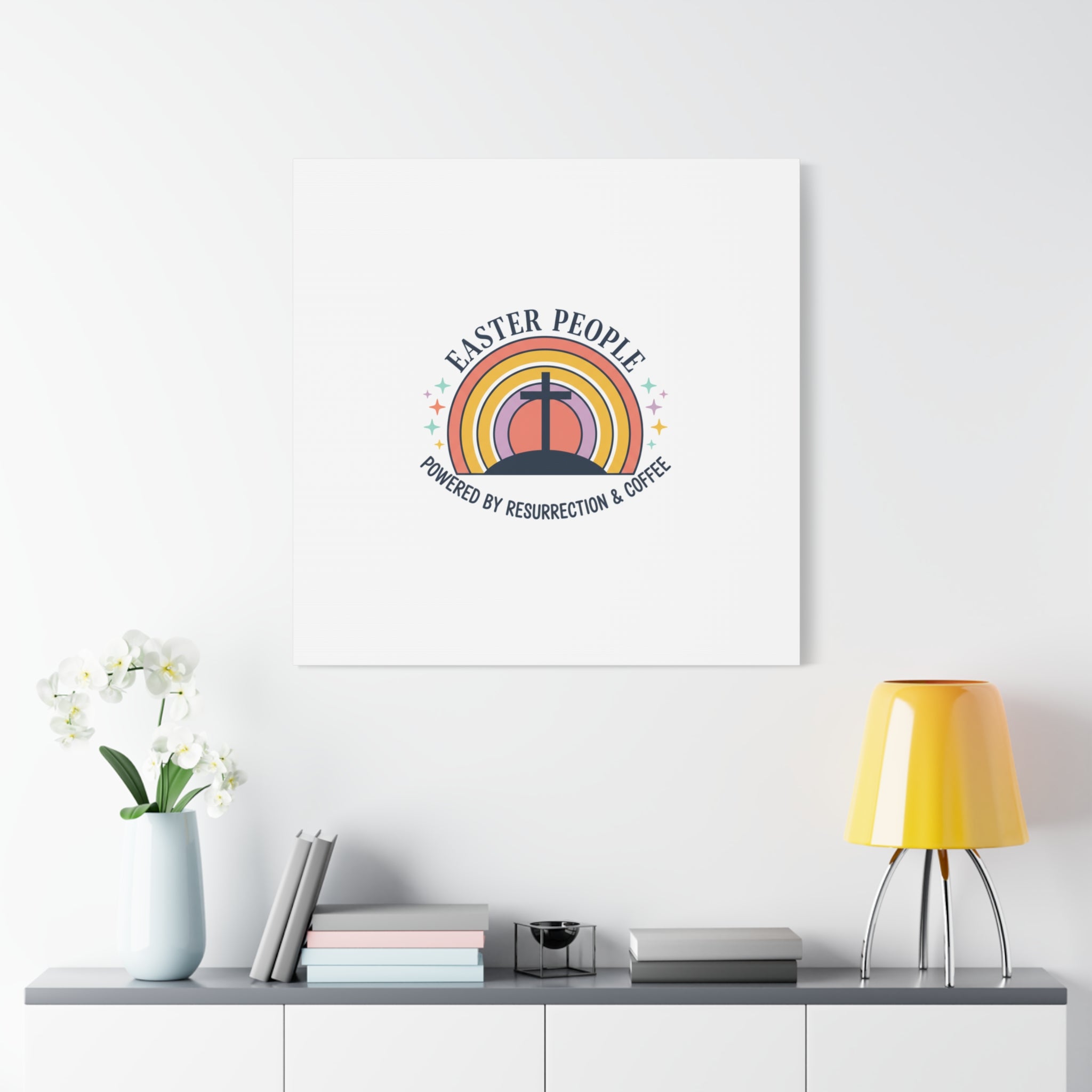 Easter People Canvas | Christian Easter, He Is Risen Resurrection Humor